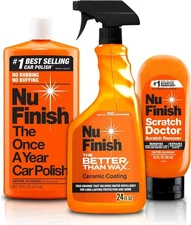 Nu Finish Exterior Car Care Kit 3pc Scratch Remover Ceramic Coating & Polish