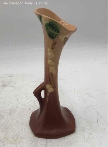 Roseville Ceramic Art Pottery Snowberry Bud Table Top Flower Vase