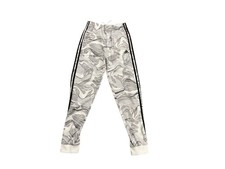 Adidas Pants Youth Large 14/16 Gray Patterned Jogger Polyester Track Athletic