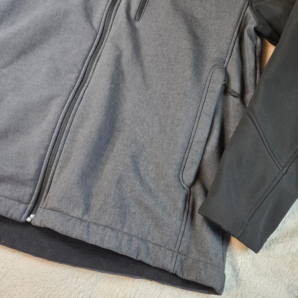 Kirkland Signature Men's Size L Fleece-Lined Soft Shell Jacket Black/Charcoal - Image 3 of 4