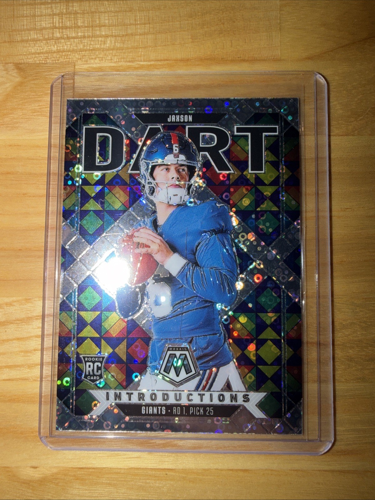 Jaxson Dart 2025 Panini Mosaic Rookie Introductions Silver #2 No Huddle SSP