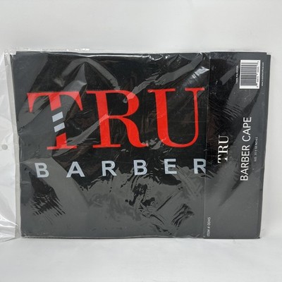 TRU BARBER Cape Silicone Neck Cape Black/Red New