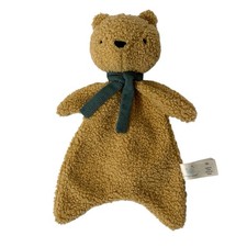 Cloud Island Plush Brown Bear Green Scarf Security Blanket Lovey Baby Toy 11"