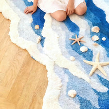 Cute Funky Bath Mats for Coastal Beach Nautical Themed Decor, Moss Bathroom