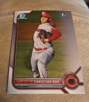 #ad 2022 Bowman Chrome Prospect #BCP 130 Christian Roa Cincinnati Reds $1.25