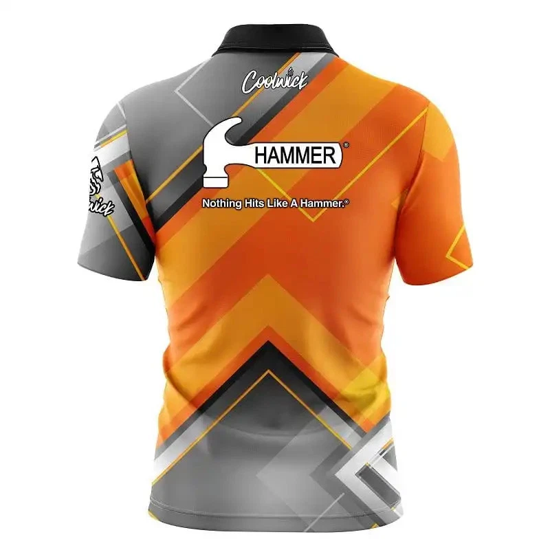 Hammer Orange Veneer Fast Track CoolWick Bowling Jersey