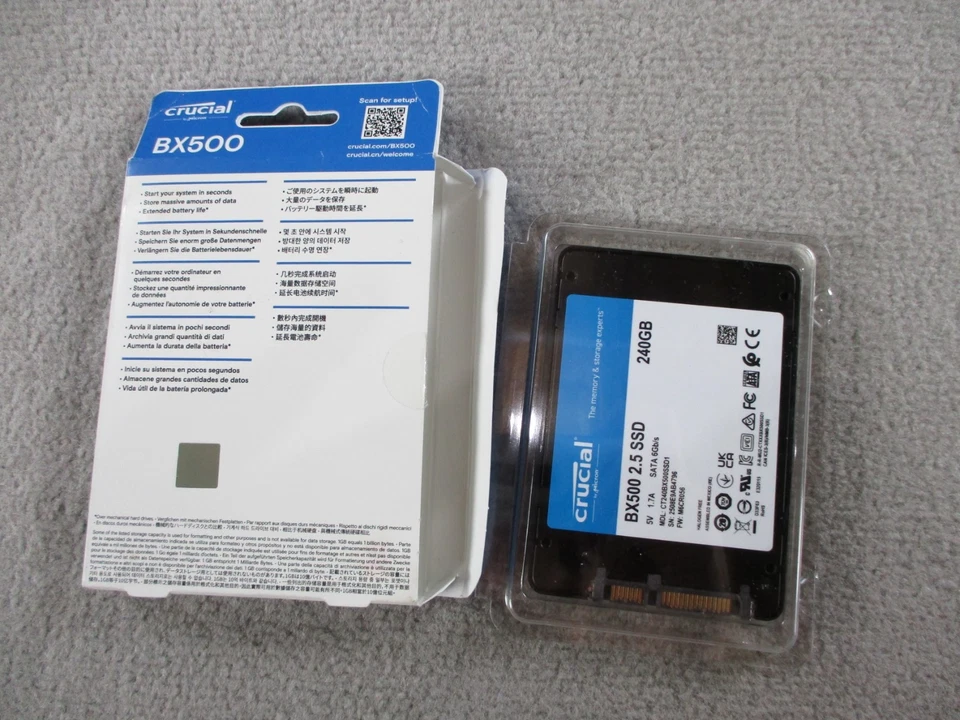 Crucial BX500 240 GB 540 MB/S SATA 2.5 Inch Internal SSD Computing Storage - Image 3 of 3