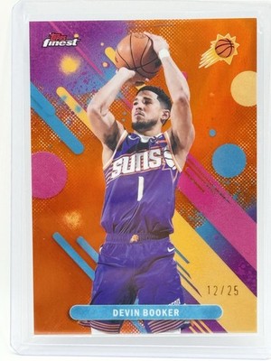 2025-26 Topps Finest DEVIN BOOKER #82 Orange Refractor SSP /25 PHX Suns 🔥🔥🔥