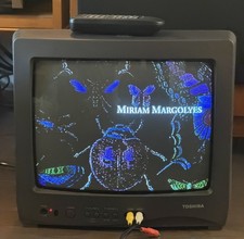 Vtg Toshiba 13A22 13in CRT TV Black Retro Gaming Monitor - AV Tested Works
