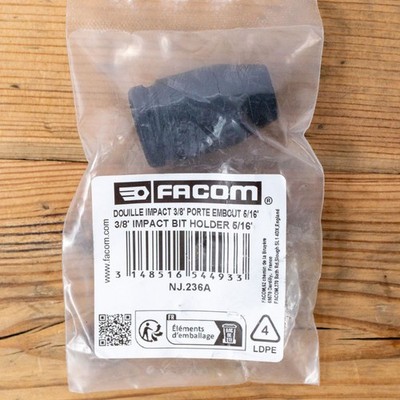 Facom NJ.236A Impact Bithalter 3/8'' Vierkant auf 5/16'' Sechskant (NICHT FÜR 1/4'' SECHSKANT BITS)