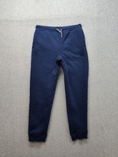 Lands End Girls Sweatpant L Navy Drawstring Fleece Lined Winter Warmer Jogger
