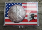 2000 American Silver Eagle Coin Sealed in Plastic Snap Case Some Toning to Edge