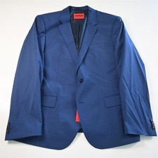 NEW HUGO BOSS 46R Blue Wool HenryM204X Slim Mens Blazer Suit Jacket Sport Coat