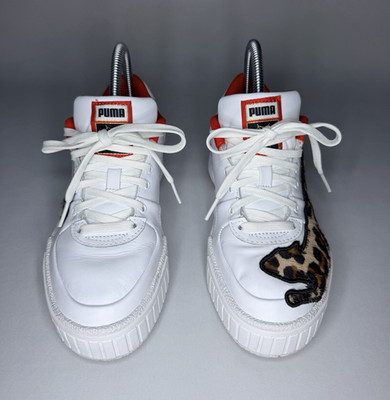 PUMA Charlotte Olympia x Cali Lace-Up Sneakers White/Red 371408-01