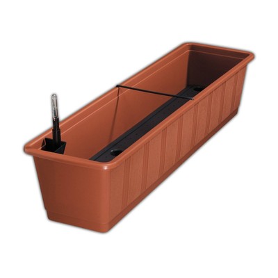 Geli Blumenkasten AQUA Green Plus Wasserspeicher Balkon 100 cm terracotta