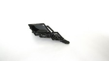 Medium black metal crystal diamond shaped hair pin alligator clip