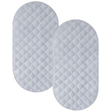 Bassinet Mattress Pad Cover Fit for Hourglass/Oval Bassinet Mattress, Waterpr...