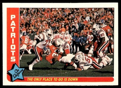 1985 FLEER TEAM ACTION THE ONLY PLACE TO GO IS DOWN (DEFENSE) B NEW ENGLAND
