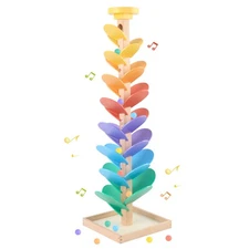 Wooden Marble Run for Kids 4-8 Boys Girls Toys Music Tree Wood Toddlers Marbl...