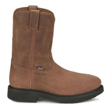 Justin Original Workboots RoundUp 10 Inch Steel Toe Work Mens Brown OW4764
