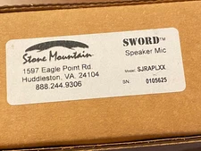 Stone Mountain Sword Microphone Mic for Macom Harris - New Old Stock In Box