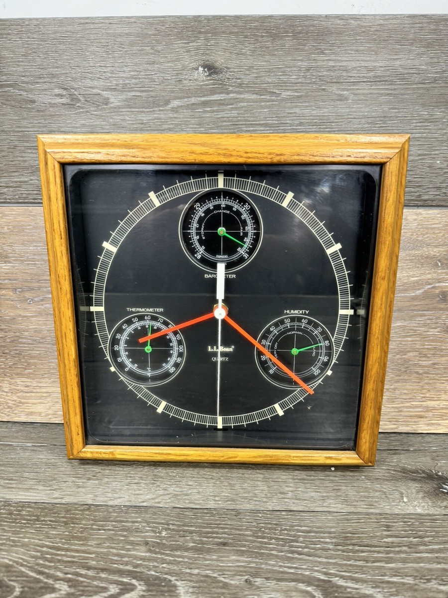 L.L. Bean エルエルビーン 壁掛け 時計 weather station L.L. Bean