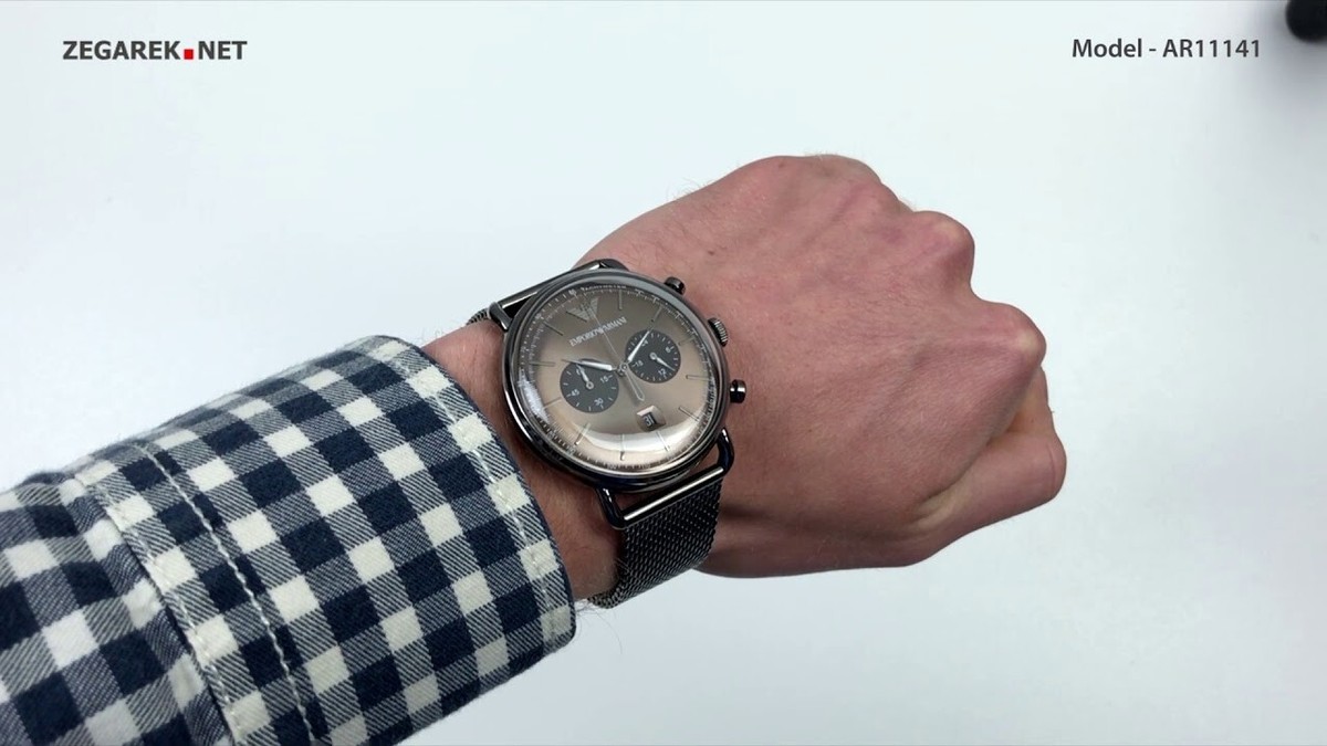 NEW GENUINE EMPORIO ARMANI AR11141 MESH STRAP STAINLESS STEEL