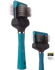 Master Grooming Tools PET HARD (FIRM)DOUBLE WIDE FLEXIBLE SLICKER BRUSH Mat Shed