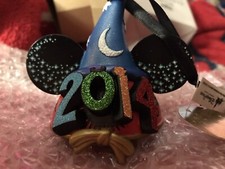 Disney Store Sorcerer Mickey Sketchbook Christmas Ornament 2014 Lights Up New