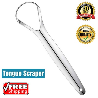 Tongue Scraper Cleaner Stainless Steel Dental Fresh Breath Cleaning Oral Care