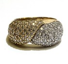 14k yellow white gold 2.43ct diamond French set pave band anniversary ring 7.4g — photo 6