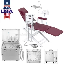 Portable Dental Delivery Unit Air Compressor Suction 4 Hole Mobile Case /Chair