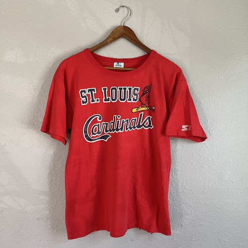 Vintage St. Louis Cardinals MLB Baseball Starter Tee Shirt Red Mens