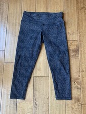 Prana Geometric Leggings Crop S Small Black Gray