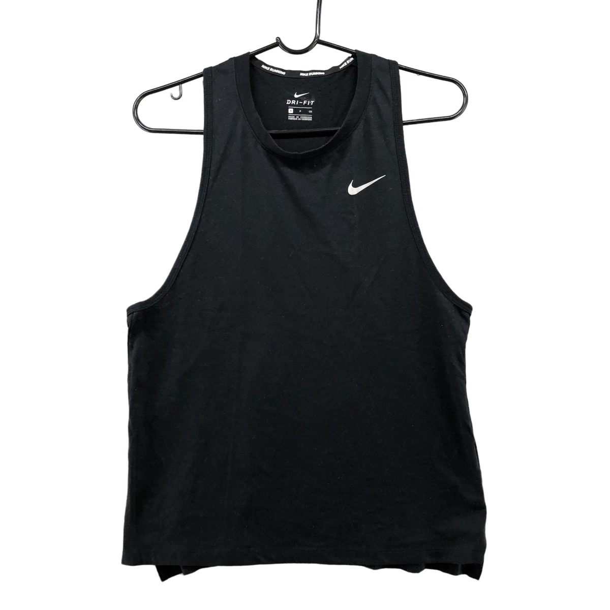 Nike Dri fit Loose Fit Black Active Tank Top Womens Small S Running Ventilated