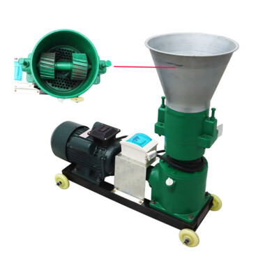 Easy Operation:220V 6mm Chicken Feed Pellet Mill Machine Two Rolls Pellet Machin