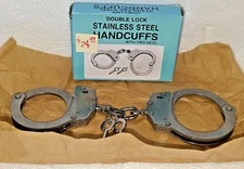 MTech USA  4508-SDL Series Double-Lock Handcuffs, Stainless Steel, Nickel Silver