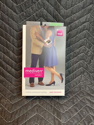 NEW!  Mediven Comfort Medical Compression Stockings Ebony TB OT 20-30 IV