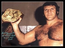 WWE BRUNO SAMMARTINO HAND SIGNED AUTOGRAPHED 16X20 PHOTO WITH BECKETT COA 3 RARE
