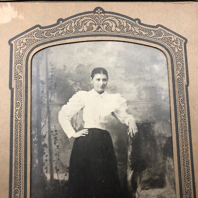 Reading, PA Victorian Antique Photograph Beautiful Young Woman Girl Hand On Hip 