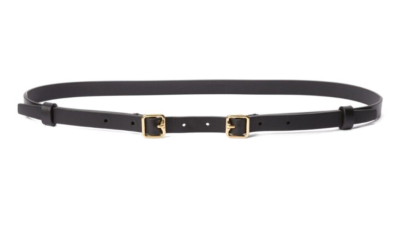 Burberry Women 15mm Double Buckle Leather Belt Black Size L - Italy Made 38 - 44 Burberry Reversible Leather Belt Women main image 4