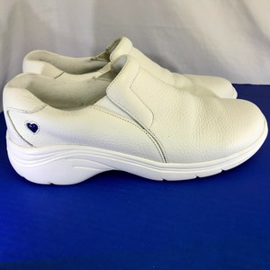 nurse mates white leather shoes