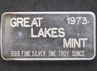 1973 Commercial Silver Art Bar GLM-1 Great Lakes Mint P1100
