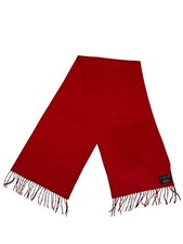 Cashmink V. Fraas Fringe Red Scarf 100 Acrylic Made In West Germany RN 66349