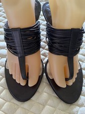 Michael Kors 6 dark bronze brown t strap sandal heels NWT 330 Italy 2 1/2 heel