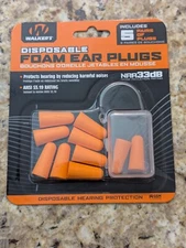 Walker's Disposable Foam Ear Plugs ANSI S3.19 rating 5 pairs
