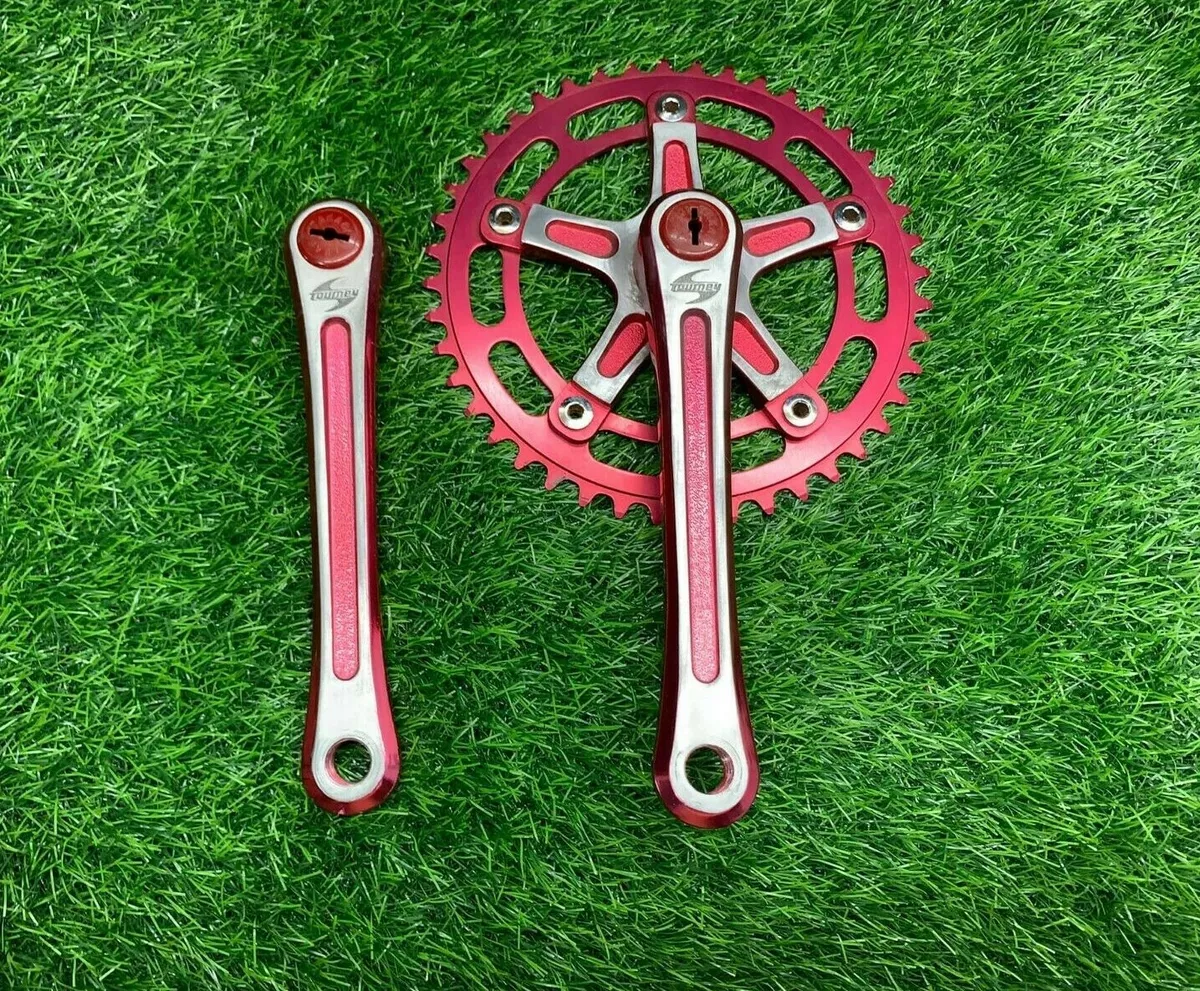 Used TAKAGI Tourney 44 japan 170 red BMX 3 piece crank suntour sugino se mx  pk