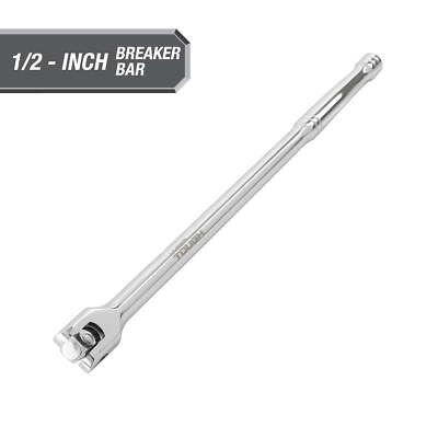  15-Inch 1/2-Inch Rust Resistant Breaker Bar with Rotating Head