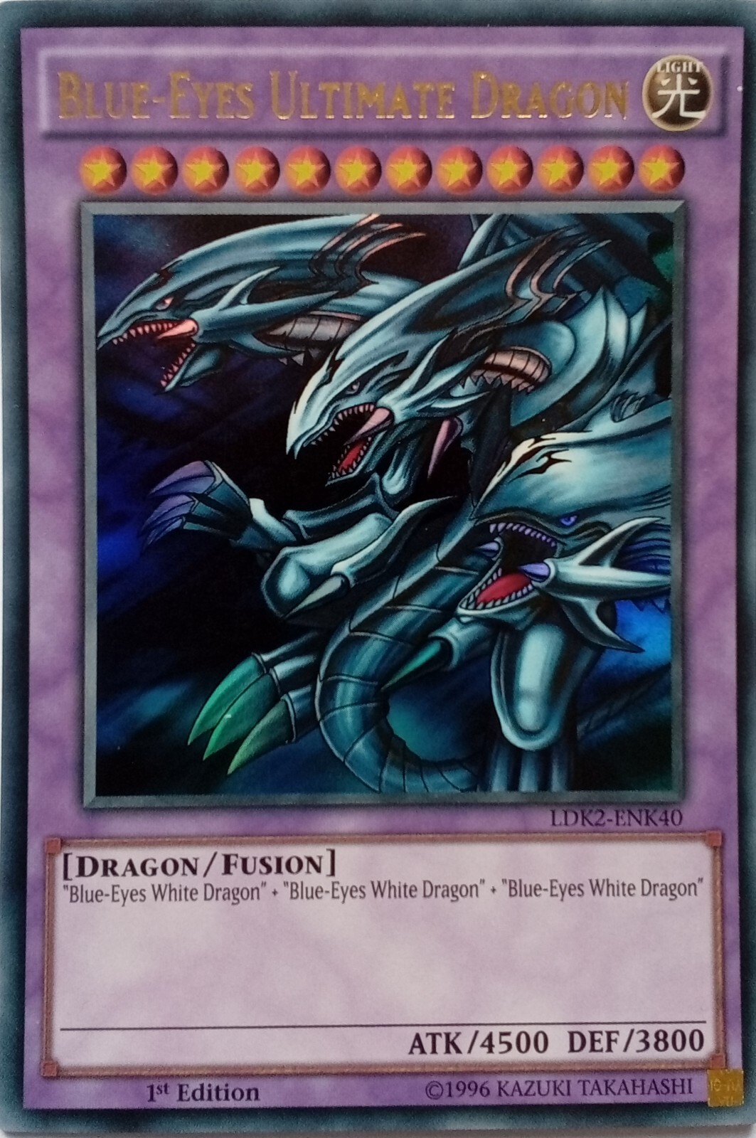 LDK2-ENK40 Blue-Eyes Ultimate Dragon Ultra Rare 1st Edition YuGiOh Trading Card