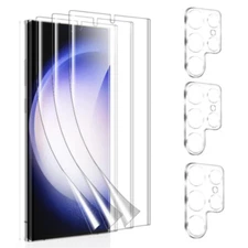 Hydrogel Screen Protector Camera Lens Protector for Samsung S24 Ultra Plus S23